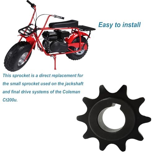 Image of #40 /41 /420 Chain Sprocket 10 Tooth Sprocket 5 /8'' Bore 3 /16 inch Keyway | Jackshaft Chain Sprocket for Coleman CT200U EX,BT200x,CT200U Trail,Mini Bike Front Chain Sprocket Mini Bike Parts