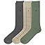 Dashed Windowpane Olive (3 Pairs)