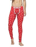 SEOBEAN Mens Low-Rise Underwear Pants Long John Cotton (L(31-33'), 2886 Red)