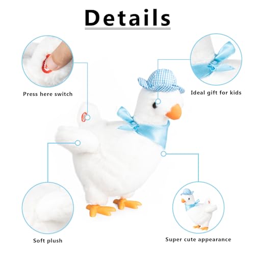 Image of Plush Electric Stuffed Laying Egg Chicken Toy Doll with Sound Music Easter for Boys Girls