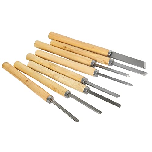 Wood Turning Tools, Twsoul 8 Piece Manganese Steel Lathe Chisel Set With Wood Handle For Beginner To Intermediate #TOP5