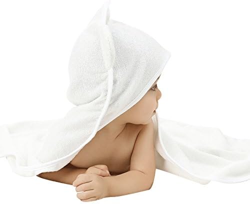 Baby Hooded Towel Ultra Soft 100% Bamboo Fabric 0-5 Years Large size 90x90CM(35"X 35") Highly Durable 500 GSM Girls, Boys, Babies, Newborn, Toddler and Kids