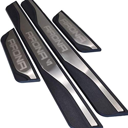 QYHL 4Pcs de Placa Desgaste Acero Inoxidable alféizar la Puerta Accesorios para...