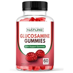 Built by Nature Glucosamine Gummies – Premium Joint Support Supplement – Enriched with Vitamin E – 60 Gummies