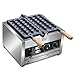 Commercial Waffle Skewer Maker1500W 3-Grid Nonstick Waffle Balls Maker Iron Ball Waffle Stainless Steel Belgium Waffle Ball Stick Maker for Restaurant, Snack Bar, Street Stall
