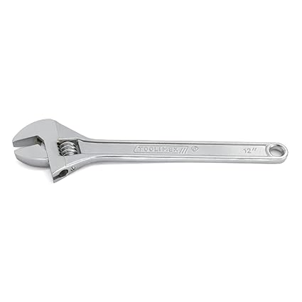 Toolimex Adjustable Wrench, Drop Forged Carbon Steel, Chrome Plated Finish (8 inch)