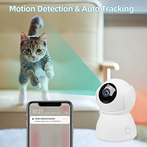 Knleagl Wireless Pan/Tilt Indoor Security Camera Smart Wifi 1080P Hd Dog Camera 2.4Ghz With Night Vision Motion Detection Cloud & Sd Card Storage For Baby Monitor/Pet Camera #TOP4