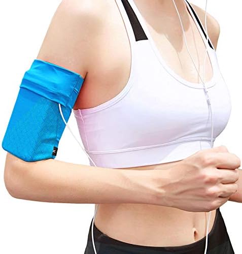 Universal Exercise Armband Running Phone Armband, Lightweight Phone Holder for Jogging Sports Arm Holder for Running Workout Fit iPhone X/8/7 Plus/7/6,Samsung Galaxy S9/S8/S7 ect, Blue, M