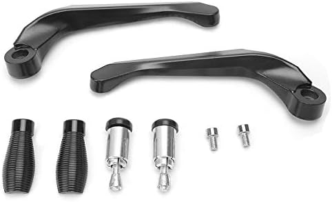 Suuonee Handlebar Protector,Pair of Motorcycle Brake Clutch Levers Black Protect Guard for 0.9in Aperture Handlebar
