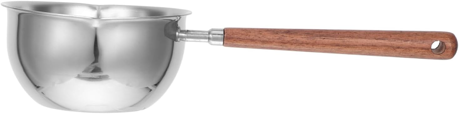 Stainless Steel Soup Ladle Comfortable Grip Kitchen Spoon and Ergonomic Long Handle with Dual Angled Pour Spouts for Serving Soups, Sauces, and Gravies in Home or Restaurant