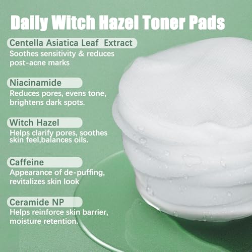 Kestper Madecassoside & Caffeine Toner Pads|Soothe Redness,Strengthen Barrier & Refine Pores with Centella Asiatica,Niacinamide | 110 Pads for All Skin Types