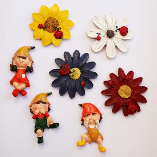 Sunflower Fridge Magnets,Strong Magnetic 3D Refrigerator Magnet Educational Gift for Dry Erase Board, School Learning, Teaching, Office