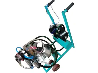 MILKING MACHINE FOR COWS, BUFFALO,CAMEL,GOAT. PULSATER TYPE MILKING MACHINE. TROLLEY TYPE, DAIRY EQUIPMENTS