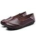 Hsyooes Mocasín de Cuero Mujer Loafers Cómodo y Antideslizante Barco Zapatos para...