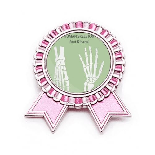 Broche squelette main et pied rose, le cadeau idéal pour amateur de style gothique