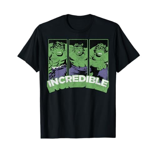 Marvel Hulk Incredible Vintage Comic Poses Camiseta