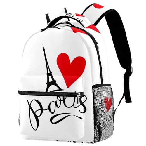Sac à dos Tour Eiffel Paris cœur rouge pour exprimer votre passion du voyage