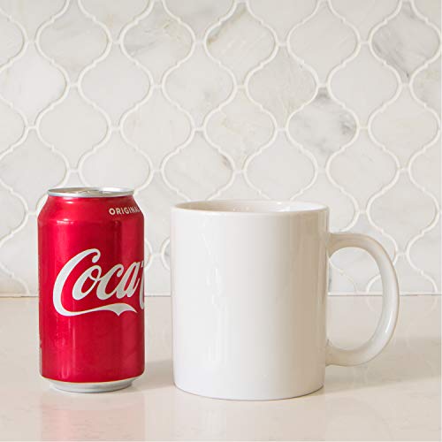 Serami 19oz White Large Classic Mugs for Coffee or Tea. Large Handle and Heavy Duty Construction, Set of 4 - Thumbnail 5