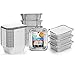 DOBI Takeout Pans - Disposable Aluminum Foil Take-out Containers with Lids, Small Size (Pack of 50)