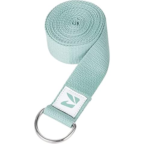 REEHUT Yoga Cinturon Correa Yoga Algodon con Hebilla Metal D-Anillos Cover