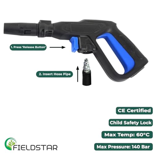 Image of Fieldstar Professional Pressure Washer Gun Combo - Compatible with JPT, STARQ, RESQTECH and More | Includes 8M High-Pressure Hose | Heavy-Duty Spray for Car, Home & Outdoor Cleaning