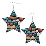 Leder-Ohrringe flattern mit dem Wind, erscheinen im Haar und verleihen anderen eine andere Schönheit, dynamische und statische Schönheit.