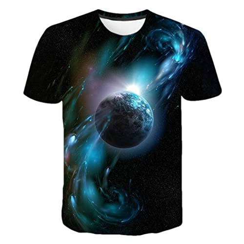 T-shirt imprimé 3D ciel étoilé pour homme et femme Xk 9 grande taille XXXXXL