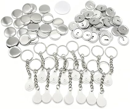 ChiButtons 25mm Versa-Back Keychain Components - Complete Set with Upper Shell, Mylar, Metal Versa Back & Plastic Cover with Keychain (Official Supplies, 100 Sets) image 3