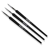 essence gel eyeliner gefertigt mit Zobelhaar Pinselset 3-teilig für Nailart Onestroke Pinselmalerei Gr. 0 + 00 + 000