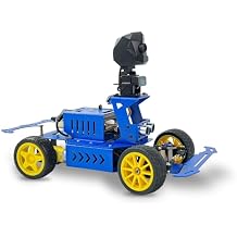 Ackerman Chassis Smart Robot Car Kit for Raspberry Pi, Autonomous Driving, AI Visual, Python Programming Education Project for Teen Engineers Students with Raspberry Pi 4GB