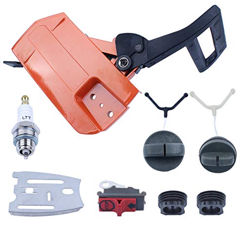 Chain Brake Clutch Cover Oil Fuel Cap Worm Gear Bar Plate for Husqvarna 61 66 266 268 272 272XP Chainsaw Replacement Parts New by Haishine - Used condition - CA$34.55