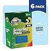 SCRUBIT Multi-Purpose Scouring Pad - Non-Scratch Cleaning Sponges for Pots, Pans, Dishes, Utensils & Non-Stick Cookware - Scrubbing Pads Use for Kitchen, Bathroom - 6 Pack Dish Sponge - (Blue) #2