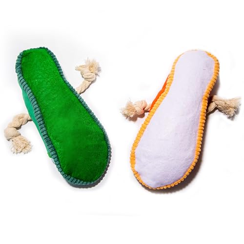 Juguete para perro Glow Pups zapato plush con chirriador, pack 2 miniatura 2