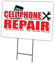 Cell Phone Repair 12"x16" Yard Sign & Stake | Advertise Your Business | Stake Included Image On Front Only | Made in The USA
