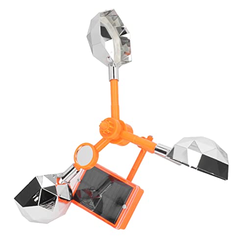 Image of Solar Bird with Rotating Flashing Light and Sound, White Wind Solar Powered for Farms Orchards Fields