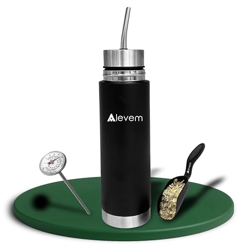 Mate Listo Argentino 750ML Todo en Uno | Mate Autocebante Argentino de Acero Inoxidable para Tomar en Cualquier Sitio Mates Argentinos o Terere | Automate Argentino compuesto por Termo Mate y Bombilla