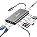 Produktbild Bnoeo USB C Adapter 8 in 1 USB C Hub Dual Display Dockingstation mit 4K HDMI, VGA, 2 USB 3.0, 100W PD, Gigablit Ethernet, SD/TF Kartenleser, 3,5 mm Audio Fuer MacBook Pro 2020/2019/2016