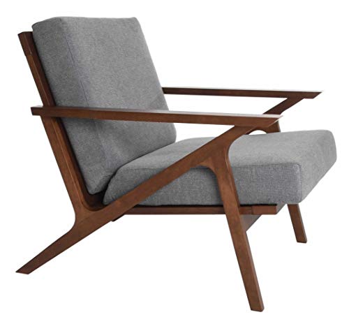 Mid Century Modern Armchair Solid Hardwood Upholstered Accent Chair #TOP6