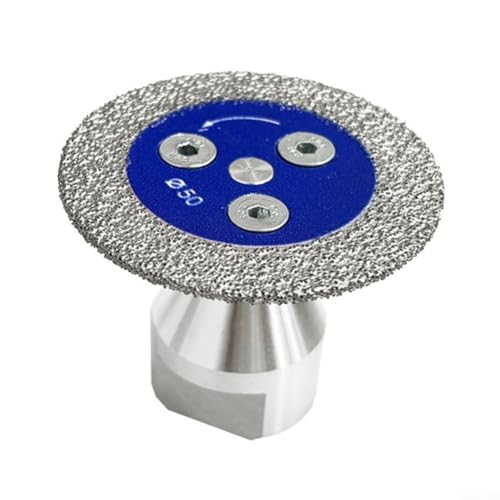 Besttoolifes Hoja de sierra de diamante soldada al vacío de 50 mm para disco de corte de grabado de brida M14 para mármol granito hormigón piedra tallado herramienta de rueda abrasiva (con brida)
