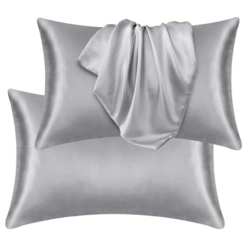 DuShow 2 Pack Silk Satin Pillowcases Cover