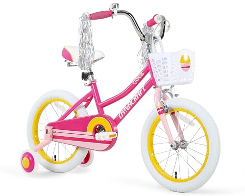 Dynacraft Sunset 16 Inch Kids Bike, Girls Bike with Training Wheels, Easy Assembly 16 Inch Kids...