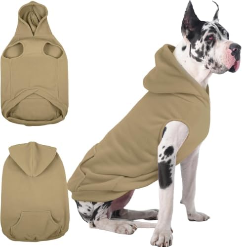 IECOii Hoodie für Hunde,Polar-Fleece Hundepullover mittelgroße Hunde,Warmer Hundepullover für Männlich Weiblich,Hoodie-Hund mit Kapuze,ärmelloses Jumper Sweatshirt Hund für Mops,Ja