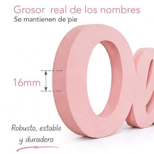 Miniatura 7 de Wood Expression Iniciales Personalizadas En Madera Natural 14x35 Cm Decoración Romántica Con O Corazón Regalo San Valentín, Bodas, Aniversarios Y Parejas