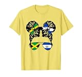 Half Jamaican Half Salvadoran Girl Jamaica Kids Heritage T-Shirt