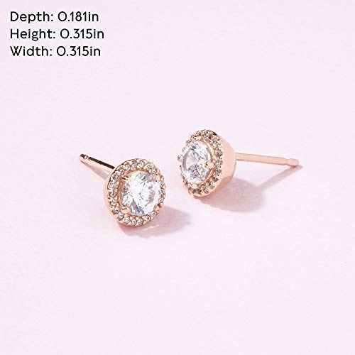 Pandora Rose Cubic Zirconia Halo Stud Earrings #TOP27