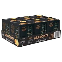 Fonti Di Crodo Aranciata, Italian Sparkling Orangeade, 11.2 Oz. Cans Pack of 24