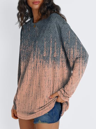 Image of Trendy Queen Womens Oversized Long Sleeve Shirts Fall Tops 2026 Basic Tees