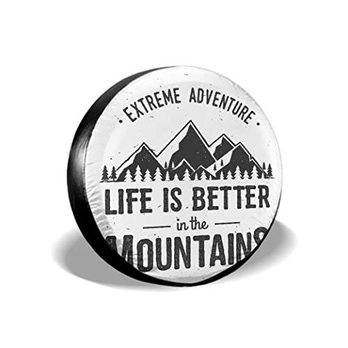 Housse de Roue 14 Pouces en Attendant Housse De Roue De Secours Wheel Protectors Weatherproof Anti Poussière Neige pour Auto Remorque Camping Car Camion 60-69cm Cover