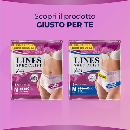 Lines Specialist Pants Lady Discreet, Mutande Assorbent...