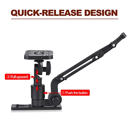 Lixada Universal Kayak Fish Finder Mount, Boat Transducer Mounting Arm with Telescoping 360° Swivel, Portable Fish Finder Mount Base Adapter for Marine Electronics by Lixada - Used condition - Image 6